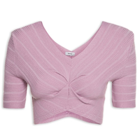 Blusa Cropped Básico - Lilás