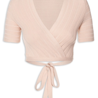 Blusa Cropped Amarração - Rosa