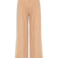 Calça Feminina Pantalona Tule Plissado - Bege