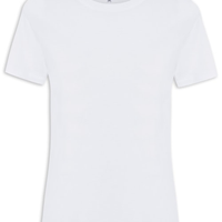 Blusa Feminina Lisa Manga Curta - Branco