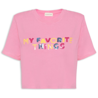 Camiseta Com Estampa - Rosa