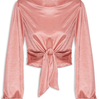Blusa Ml Acetinada - Rosa