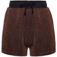 Short Moletom Lurex - Dourado