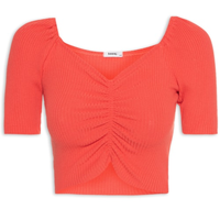 Blusa Decote Franzido - Laranja