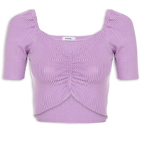 Blusa Decote Franzido - Lilás