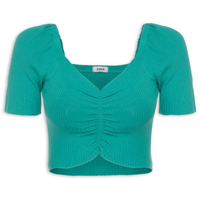 Blusa Decote Franzido - Verde