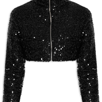 Jaqueta Feminina Puffer Cropped - Preto