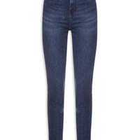 Calça Feminina Jeans Skinny Barra Desfiada - Azul