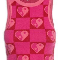Regata Feminina Tricot Jacquard Yang - Rosa
