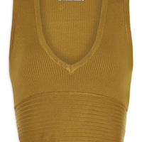 Top Feminino Cropped V - Marrom