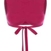 Top Tricot Amarração Aro - Rosa