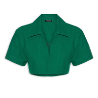 Camisa Feminina Cotton Organic Cropped - Verde