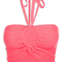 Blusa Cropped Tricot - Rosa