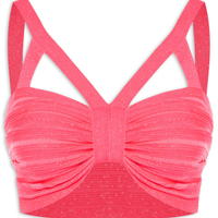 Top Cropped Tricot - Rosa