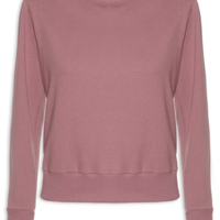 Blusa Moletom Abertura Costas - Rosa