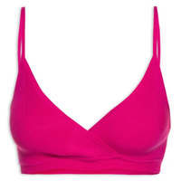 Top De Tricot Transpassado - Rosa