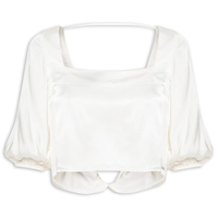 Blusa Feminina Manga Curta - Off White