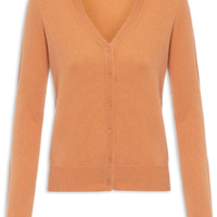 Cardigan Feminino Puro Cashmere - Laranja