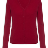 Cardigan Feminino Puro Cashmere - Vermelho