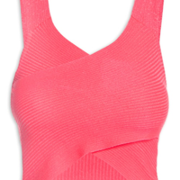 Blusa Tricot Frente Transpassada - Rosa