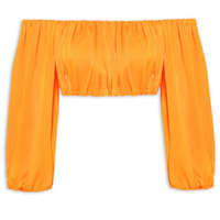 Blusa Feminina Cropped Ombro A Ombro - Laranja