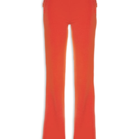 Calça Feminina Malha Com Amarração Lateral - Laranja