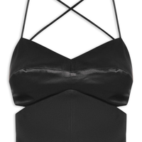 Top Acetinado - Preto