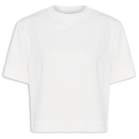 Camiseta Feminina Cropped Vintage - Off White