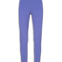 Calça Skinny Em Tricot Com Fenda Na Barra - Roxo