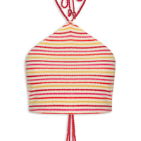 Top Cropped Tricot Color - Vermelho