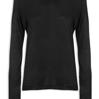 Blusa Feminina Viscose Manga Longa - Preto