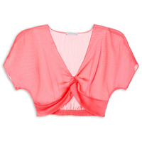 Blusa Cropped Decote Coração - Rosa