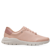 Tênis Feminino Couro Detalhe Laser - Rosa