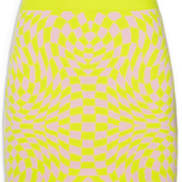Saia Curta Tricot - Amarelo