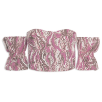 Top Manga Babado - Rosa