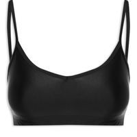 Top Alça Reta Liso - Preto