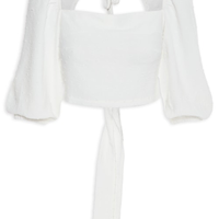 Blusa Cropped Dot - Off White