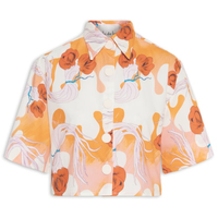 Camisa Feminina Curta Aglio Rosado - Laranja