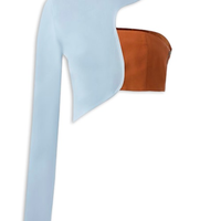 Top Lana Crepe - Azul