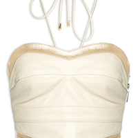 Top Stripes Couro - Off White