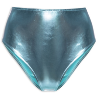 Calcinha Hot Pants Metalizada Carnaval - Azul