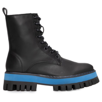 Bota Feminina Coturno Folha Básico - Preto