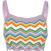 Top Tricot Jacquard Zig Zag - Lilás