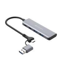 Hub C3Tech USB-C HU-C600GY 4 Portas USB 3.0