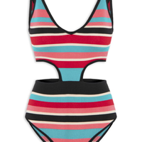 Body Tricot Multicolor - Preto