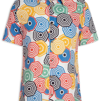 Camisa Masculina Estampada Relax - Branco