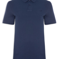 Polo Masculina Piquet Sem Friso - Azul