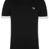 Camiseta Masculina Taped Ringer - Preto