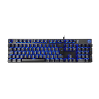 Teclado Mecânico Gamer HP GK400F Switch Blue LED C/ Fio ABNT2 Preto