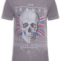 Camiseta Masculina Nsl Uk Heroes - Cinza
